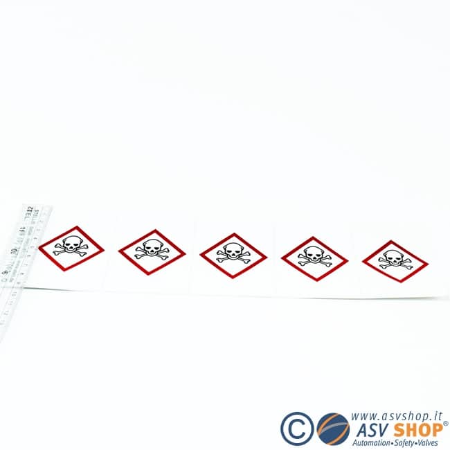 Simboli adesivi 80mm in strisce