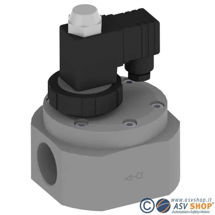 Elettrovalvola a solenoide serie 160 servocomandata a 2/2 vie