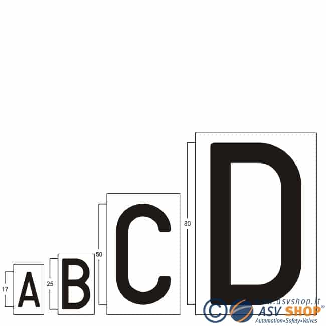 Lettere e numeri adesivi da 80 mm - immagine 4