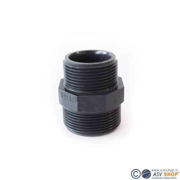 Nipplo ridotto filettato maschio in PVC-U - immagine 2
