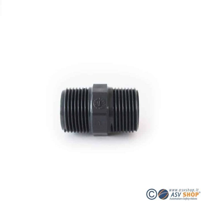 Nipplo filettato maschio in PVC-U - immagine 2