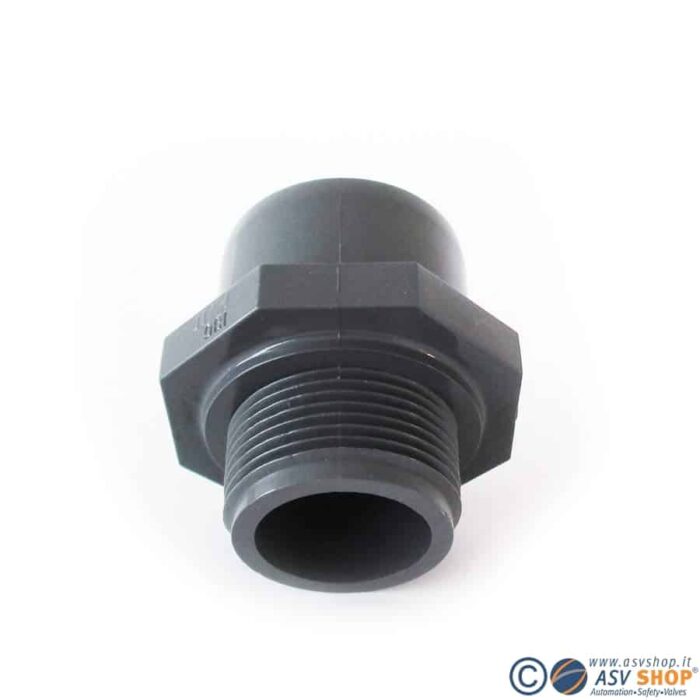 Adattatore incollaggio maschio/femmina filetto maschio in PVC-U. - immagine 3