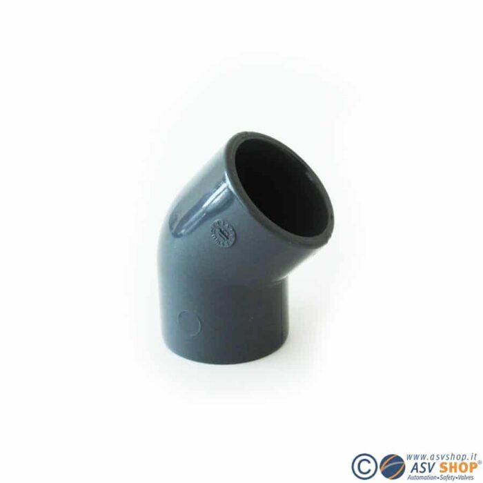 Gomito raggio 45° in PVC-U
