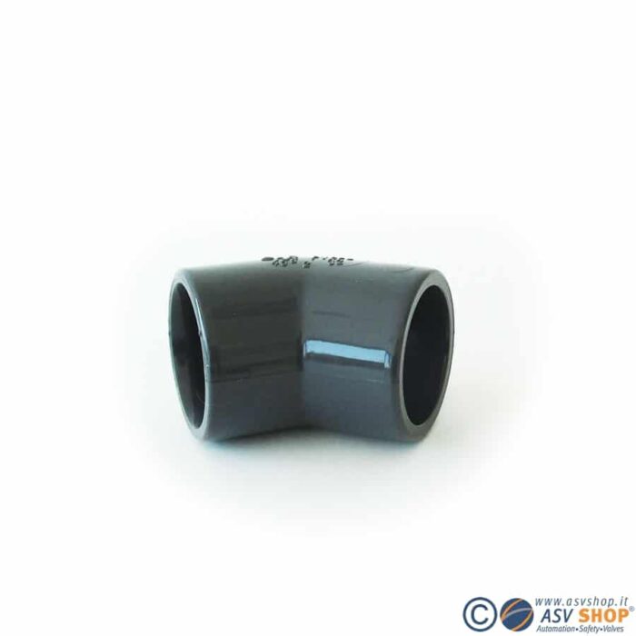Gomito raggio 45° in PVC-U - immagine 2
