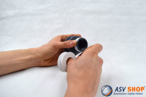 raccordo pvc applicazione nastro teflonato avvolgere il filo teflonato in senso orario