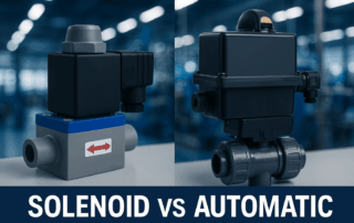 Valvole automatiche a solenoide, sfera e membrana in plastica (PVC, PP PTFE)
