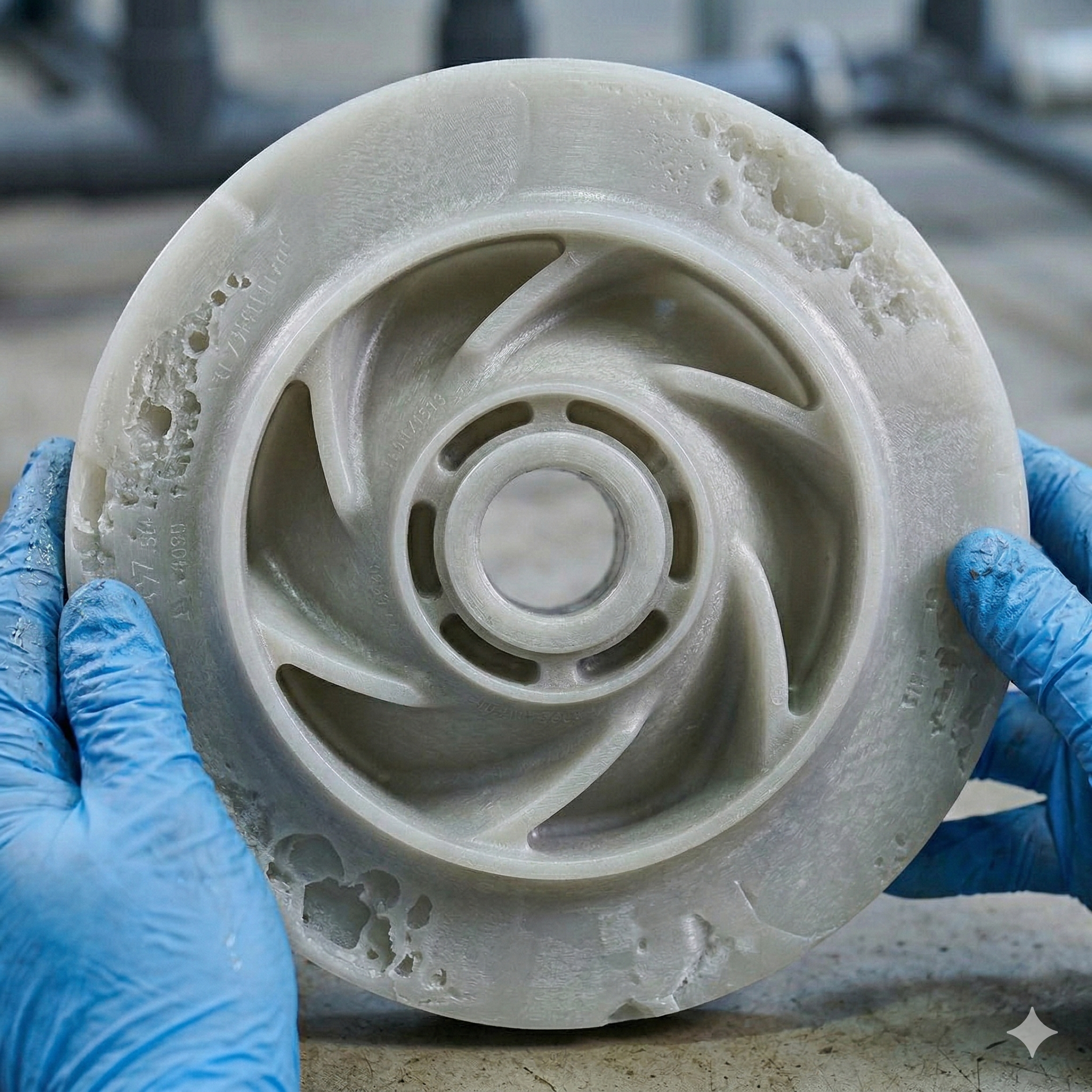 Erosione girante pompa centrifuga da cavitazione Erosione girante pompa centrifuga da cavitazione